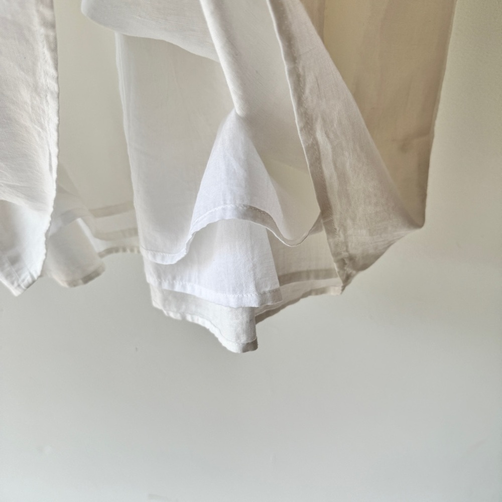 Loft - Linen Blend Embroidered Summer Dress in White & Blue - Picture 9 of 9